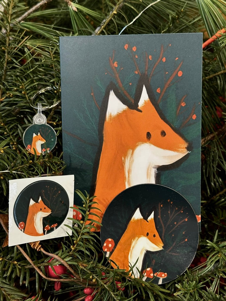 Carte avec renard / Card with Fox