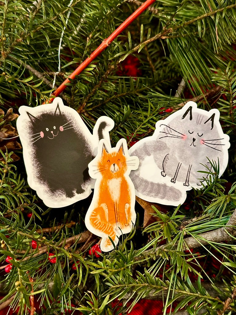 Collant chat gris - Grey Cat Sticker