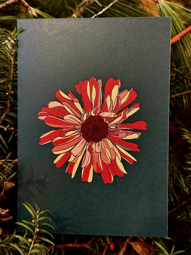 Carte avec fleur / Card with flower