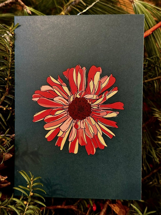 Carte avec fleur / Card with flower