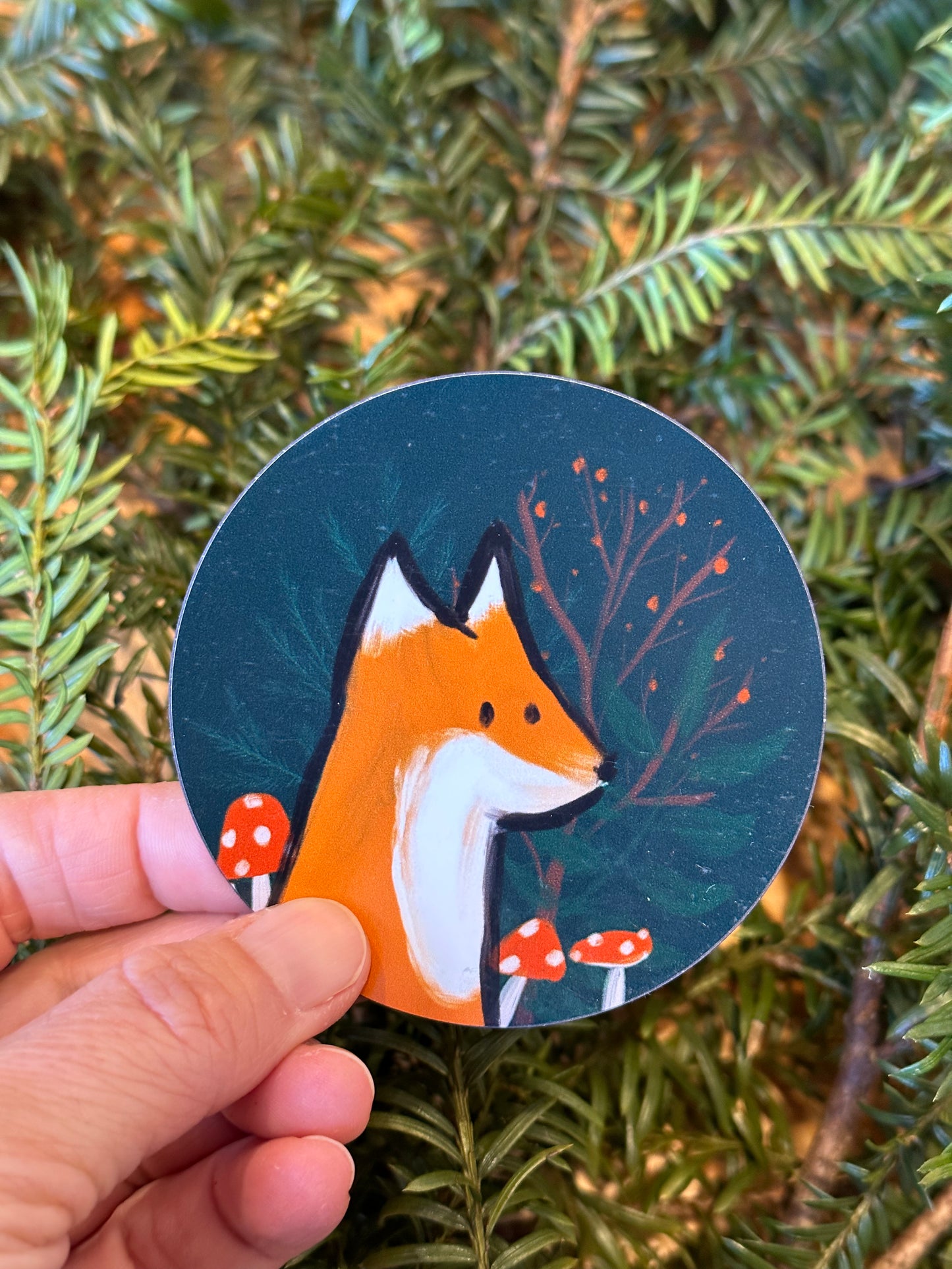 Aimant renard dans la forêt - Aimant Renard dans les bois